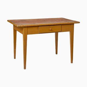 Antique Swedish Pine Painted Table, 1890s