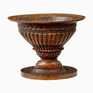 Antique Carved Oak Liege Bowl