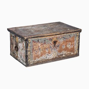 Commode Antique Peinte à la Main en Pin, Suède