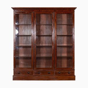 Mueble de vitrina inglesa antigua de caoba esmaltada, 1890