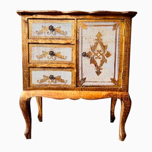 Italienischer Vintage Schrank aus vergoldetem Holz