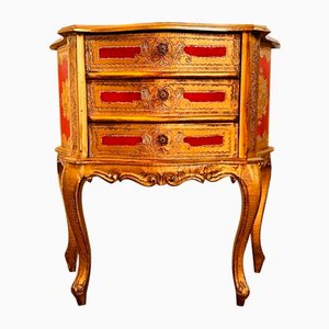Vintage Italian Cabinet in Gilded Wood, 1960s