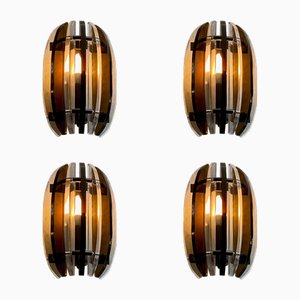 Vintage German Wall Lights in Acrylic, 1980s, Set of 4