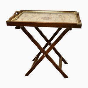 Nautical Theme Shadow Box in the Form of a Butlers Tray, 1970s, Set of 2