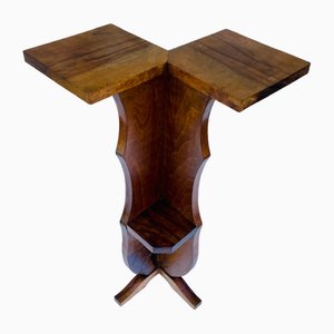 Art Deco Plant Stand in Walnut, 1940s