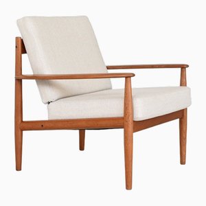 Vintage Model 128 Lounge Chair in Teak by Grete Jalk for France & Søn, 1960s