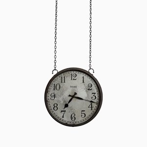Industrielle Vintage Hängeuhr aus Kupfer, 1930er