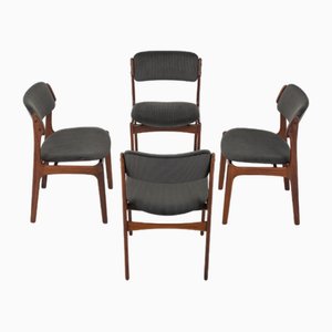 Sillas de comedor modelo 49 de Erik Buch para OD Møbler, Dinamarca, años 60. Juego de 4