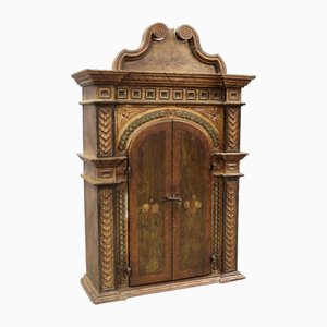 18th Century Lacquered & Painted Wood Cabinet