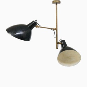 French Style Modern Black and Brass Pendant, 2009