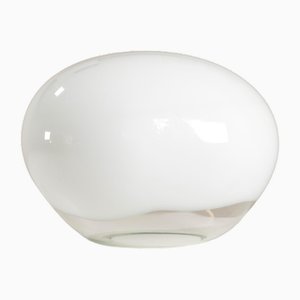 Table Lamp in Transparent and Opal White Glass by Vistosi, 1974