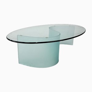 Italian Curved Glass Coffee Table, 1990s