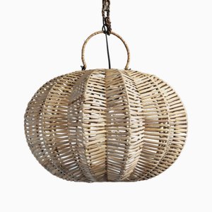 Split Raw Rattan Kürbislaterne
