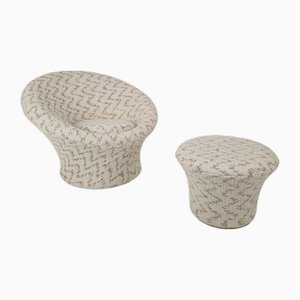 Mushroom Sessel & Fußhocker von Pierre Paulin für Artifort, 1960er, 2er Set