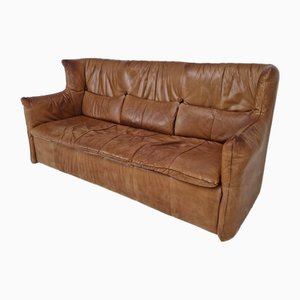 High Back Sofa in Cognac Leather by Gerard Van Den Berg for Montis, 1980s