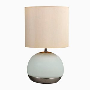 Vintage Table Lamp in Glass & Aluminium by Reggiani, 1960s