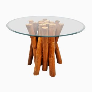 Vintage Bamboo Dining Table, 1950s