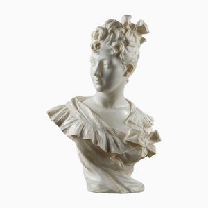 Henri Emile Allouard, Bust of a Woman, 1880, Marble
