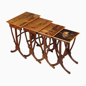 Nesting Tables by Gallé, 1890, Set of 4