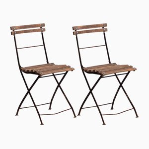 Klappbare Liegestühle, 1920er, 2er Set