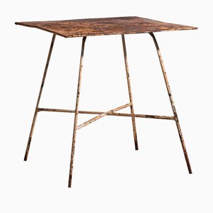 Tavolo da giardino con patina bianca, anni '20