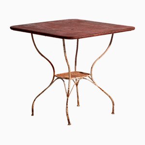 Tavolo da esterno rosso, anni '20