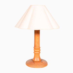Vintage Boho Tischlampe aus Kiefernholz, 1970er
