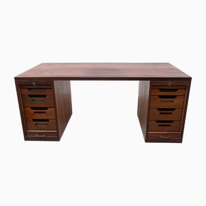 Bureau en Palissandre avec Portes Tambour, Danemark, 1950s