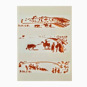 Pablo Picasso, Corrida Scenes, Lithograph, 1961