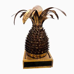 Golden Pineapple Lamp from Maison Jansen