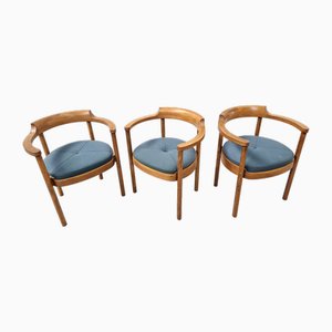 Sedie M40 vintage di Henning Jensen & Torben Valeur per Munch Møbler, anni '70, set di 3