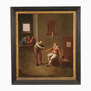 Flemish Artist, Interior Scene, 1660, Oil on Canvas