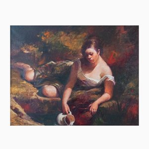 Rosendo González Carbonell, Contemplation, 1940, Oil on Canvas