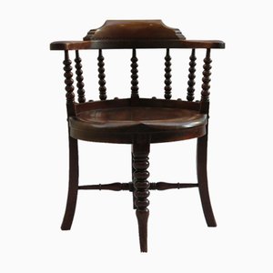 Antique Bow Back Chair in Mahogany, 1870