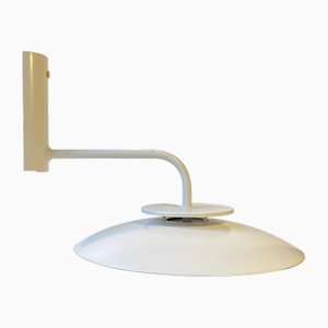 Swedish Minimalist White Wall Lamp from Boréns, 1980s