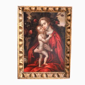 Nach Ambrious Benson, Die Madonna mit Kind in einem Rosengarten, 1500s-1600s, Öl auf Holz