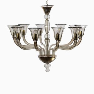 Marina Kronleuchter aus Murano Rauchglas von Bottega Veneziana