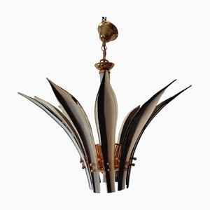 Lustre Palms en Verre de Murano par Vistosi, 1970s