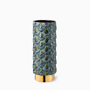 Bunte Hand-Dekorierte Plumage Vase von Cristina Celestino für BottegaNove