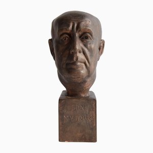 Ceramic Bust by Jan Masaryk, 1950s
