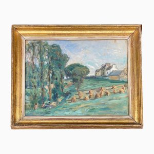 Paul Paquereau, Haystack, 20th Century, Watercolor