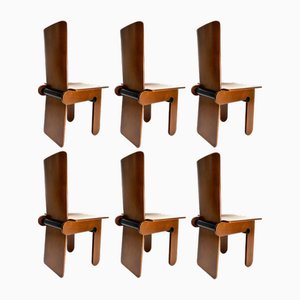 Chaises de Salle à Manger attribuées à Carlo Scarpa pour Gavina, Italie, 1970, Set de 6