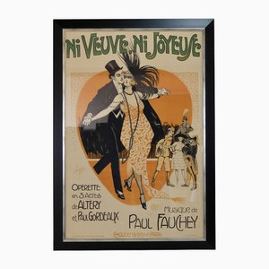 Póster de opereta Art Déco de Clérice Frères, París, 1919