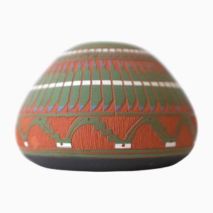 Vintage Navajo Pottery Ceramic Vase with Glazing from Tanya & Garrett Bennett, 1970s