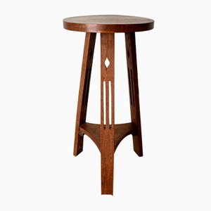 British Arts and Crafts Oak Side Table, British, 1890s