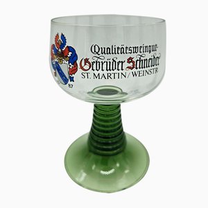 Decorated and Colored Glass Glasses, Germany, 1960s, Set of 5