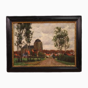 GV Hoven, Paesaggio, 1918, Olio su tela