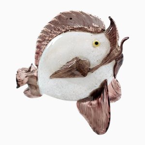 Poisson Décoratif Vintage en Verre de Murano attribué à Vetreria Toso pour Fratelli Toso, Italie, 1930s