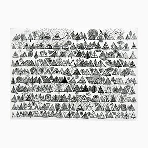 Jerzy Dmitruk, The Rythmic Breathing of the Coniferous Forest, 2013, Eau-forte & Papier