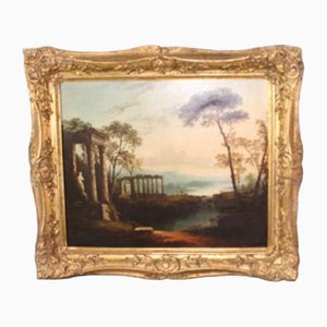 Rovine dell'Arcadia, Capraio, Modo di Claude Lorrain, XIX secolo, Olio su tela
